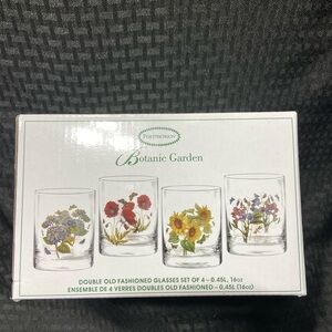 Portmeirion Botanic Garden Floral Double Old Fashioned Glass Set